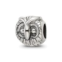 Lex & Lu Sterling Silver Reflections Owl Head Bead