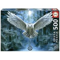 Educa 17959, Magic, 500 Piece Puzzle for Adults and Children from 10 Years, Snow Owl, Fantasy, Multi