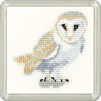 Heritage Counted Cross Stitch kit Aida Barn Owl, CFBO1483-A, Coaster Size 7,5x7,5cm, DIY