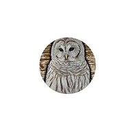 Mini Button Snow Owl