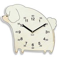 Silent Kids Wall Clock - Non-Ticking, Decorative, Cute Wooden Clock for Nursery, Children, Toddler, 