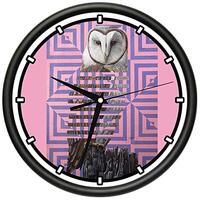 SignMission Owl Maze Design Wall Clock | Precision Quartz Movement | Décor for School Class O
