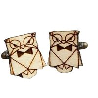 Wooden Origami Owl Bronze Cufflinks