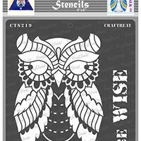 CrafTreat Owl Stencils for Painting on Wood, Canvas, Paper, Fabric, Floor, Wall and Tile - Be Wise -