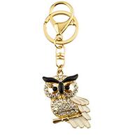 Knighthood Owl with Stone Detailing Handbag Charm Key Chain/Purse Charm for Women (Alloy)
