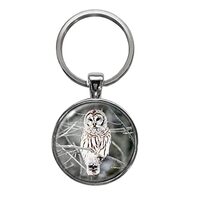 Snow Owl Keychain