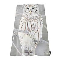 Moslion Comfy Bath Towels White Cute Owl Perch On Tree Soft Bathing/Beach/Camping Towel for Women Me