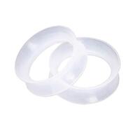 Pierced Owl Clear Ultra Thin Double Flared Silicone Saddle Tunnel Plugs, Sold as a Pair (6mm (2GA))
