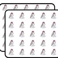 Snowy Owl Sticker for Scrapbooking, Calendars, Arts, Kids DIY Crafts, Album, Bullet Journals 50 Pack