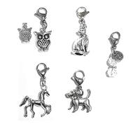 Hidden Hollow Beads Set Of 4 Clip On Charms, Bag, Purse, Handbag, Message, Keychain, Zipper Pull, Br