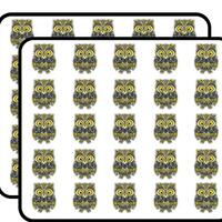 Cute Patterned Owl Animal Art Decor Sticker for Scrapbooking, Calendars, Arts, Kids DIY Crafts, Albu