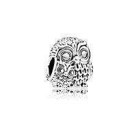 MiniJewelry Family Owls Charm fits Pandora Moments Bracelets Mother Baby Owl Bird Daughter Family Si