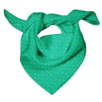 Bimba Green Cute Panda & Owl Kids Pure Silk Printed Head Bandanas Summer Neck Wrap Scarf 40 x 40