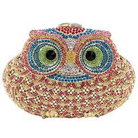 Women Party Evening-Bag Chain Crystal Ladies Clutch-Purse Wedding Handbags Owl