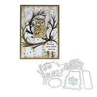 Owl on The Tree Stamps and Dies Sets for Card Making Bird Metal Cutting Dies Christmas Craft Dies an
