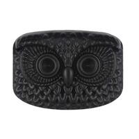 Bezelry 10 Pieces Owl Totem Metal Shank Buttons 22mm (Matte Black)