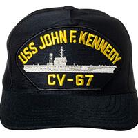 Artisan Owl United States Navy USS John F. Kennedy CV-67 Aircraft Carrier Ship Emblem Patch Hat &nda