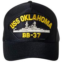 Artisan Owl United States Navy USS Oklahoma BB-37 Battleship Emblem Patch Hat – Adjustable Bas
