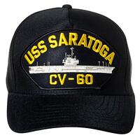 Artisan Owl United States Navy USS Saratoga CV-60 Supercarrier Ship Emblem Patch Hat – Adjusta