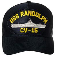 Artisan Owl United States Navy USS Randolph CV-15 Aircraft Carrier Ship Emblem Patch Hat – Adj
