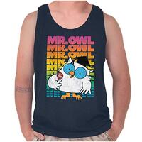 Mr Owl Vintage Retro Tootsie Pops Tank Top T Shirts Men Women Navy