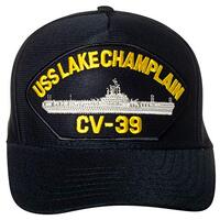 Artisan Owl United States Navy USS Lake Champlain CV-39 Aircraft Carrier Ship Emblem Patch Hat &ndas
