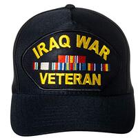Artisan Owl United States Iraq War Veteran Emblem Patch Hat – Adjustable Baseball Cap (Navy Bl