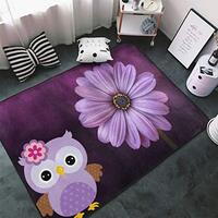 MODREACH Super Soft Modern Area Rugs, Living Room Carpet Bedroom Rug, Nursery Rug, Purple Flower and