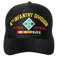 Artisan Owl United States Vietnam Veteran 4th Infantry Division Emblem Patch Hat – Adjustable 