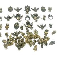 100 gram Bronze Metal Charms Pendant DIY Kits Owls