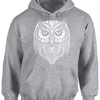 Awkward Styles Pattern Sweater Owl Unisex Hoodies Grey M