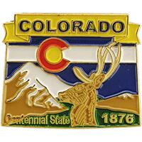 Colorado State Shaped Map Lapel Metal Pin