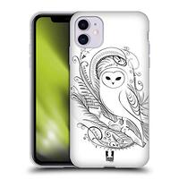 Head Case Designs Owl Flourishing Caligraphy Soft Gel Case Compatible with Apple iPhone 11