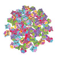 Healifty 100pcs Colorful Wooden Craft Buttons Cartoon Owl Buttons 2 Holes Sewing Buttons for Sewing 