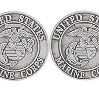 Officially Licensed United States Marine Corps USMC Pewter 1" Lapel Pin (2 Pins)