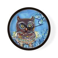 CafePress Owls 10" Wall Clock for Livingroom, Kitchen, or Office