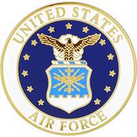 United States Air Force USAF White and Blue 1" Lapel Pin