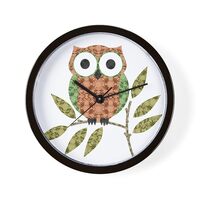 CafePress Cute Hoot Owl Unique Decorative 10" Wall Clock