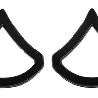 United States Army PFC E3 Insignia of Rank 7/8" Black Lapel Pins (Set of Two)