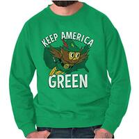 Brisco Brands Woodsy Owl Keep America Green Sweatshirt for Men or Women