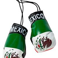 Artisan Owl Mexico Mini Boxing Gloves - Vinyl Gloves with Black Strap, Ideal Souvenir or Display Pie