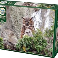 Cobble Hill 1000 Piece Puzzle - Great Horned Owl - Sample Poster Included
