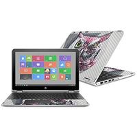 MightySkins Carbon Fiber Skin for HP Pavilion X360 15.6" (2016) - Owl Wink | Protective, Durabl