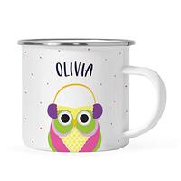 Andaz Press Personalized Name 11oz. Kids Christmas Hot Chocolate Stainless Steel Campfire Coffee Mug