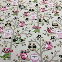 Waverly 45" Sit'n A Tree Fruit Punch Owls Fabric By the Yard