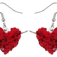 Adorable Cute Love Valentine Designs of Animals Earrings (Heart Rose with Arrow)