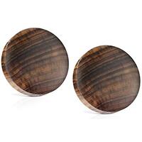 Pierced Owl Sono Wood Saddle Fit Solid Organic Ear Plug Gauges, Sold as a Pair (16mm (5/8"))