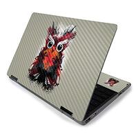 MightySkins Carbon Fiber Skin for HP Pavilion x360 11" (2019) - Owl Universe | Protective, Dura