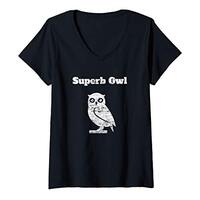 Womens Superb Owl V-Neck T-Shirt