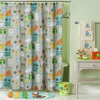 D DS CURTAIN Give a Hoot Polyester Shower Curtain,Owls Fabric Shower Curtains for Bathroom,Colorful 